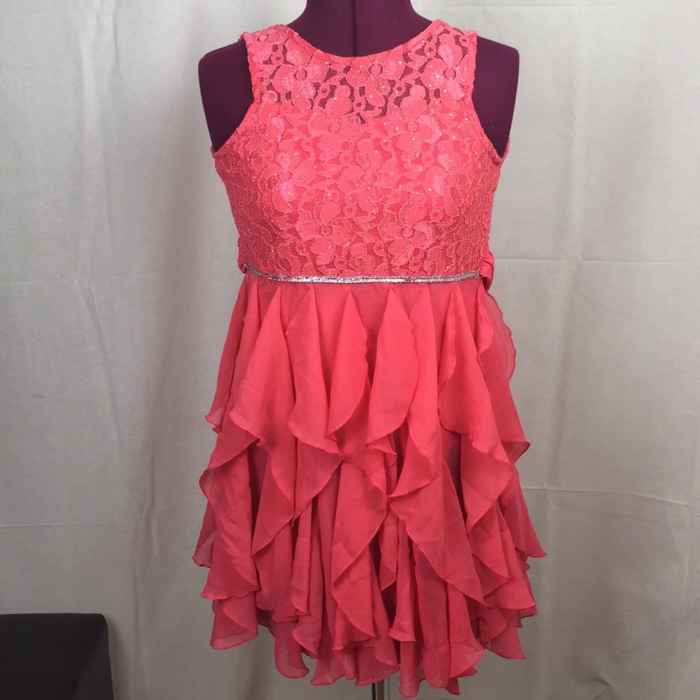 Coral Sparkly Dress
